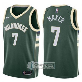 Camiseta Bucks Thon Maker Swingman Icon 2017-18 Verde