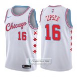 Camiseta Bulls Paul Zipser Ciudad 2017-18 Blanco