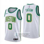 Camiseta Celtics Jayson Tatum Ciudad 2018-19 Blanco