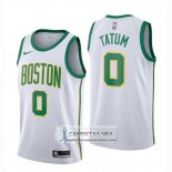 Camiseta Celtics Jayson Tatum Ciudad 2018-19 Blanco