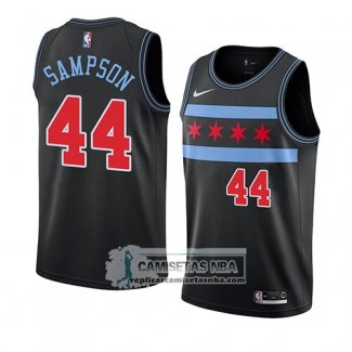 Camiseta Chicago Bulls Brandon Sampson Ciudad 2018-19 Negro