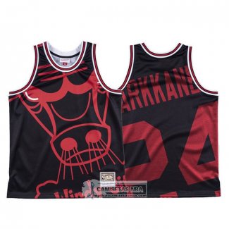 Camiseta Chicago Bulls Lauri Markkanen Mitchell & Ness Big Face Negro