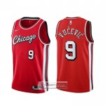Camiseta Chicago Bulls Nikola Vucevic NO 9 Ciudad 2021-22 Rojo