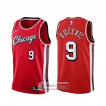 Camiseta Chicago Bulls Nikola Vucevic NO 9 Ciudad 2021-22 Rojo