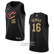 Camiseta Cleveland Cavaliers Cedi Osman NO 16 Statement 2022-23 Negro