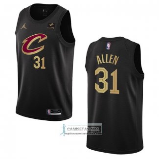 Camiseta Cleveland Cavaliers Jarrett Allen NO 31 Statement 2022-23 Negro