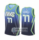 Camiseta Dallas Mavericks Luka Doncic Ciudad Edition Azul