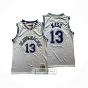 Camiseta Dallas Mavericks Steve Nash NO 13 Mitchell & Ness 1994-95 Blanco