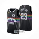 Camiseta Denver Nuggets Cameron Johnson NO 23 Ciudad 2025-26 Negro
