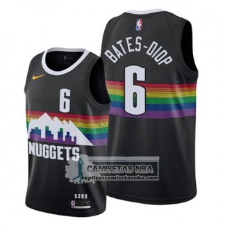 Camiseta Denver Nuggets Keita Bates Diop Ciudad 2019-20 Negro