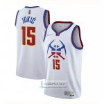 Camiseta Denver Nuggets Nikola Jokic Earned 2020-21 Blanco