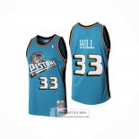 Camiseta Detroit Pistons Grant Hill NO 33 Mitchell & Ness 1998-99 Azul