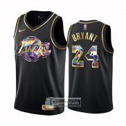 Camiseta Golden Edition Los Angeles Lakers Kobe Bryant NO 24 2021-22 Negro