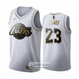 Camiseta Golden Edition Los Angeles Lakers Lebron James Blanco