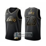 Camiseta Golden Edition Los Angeles Lakers Lebron James Negro