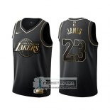 Camiseta Golden Edition Los Angeles Lakers Lebron James Negro