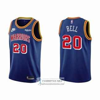 Camiseta Golden State Warriors Jordan Bell NO 20 75th Anniversary Azul