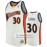 Camiseta Golden State Warriors Stephen Curry 2009-10 Hardwood Classics Blanco