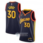 Camiseta Golden State Warriors Stephen Curry Ciudad 2020-21 Blanco