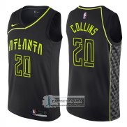 Camiseta Hawks John Collins Ciudad 2017-18 Negro