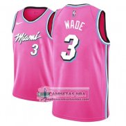 Camiseta Heat Dwyane Wade Earned 2018 Rosa