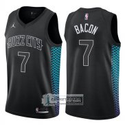 Camiseta Hornets Dwayne Bacon Ciudad 2017-18 Negro