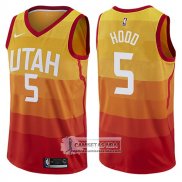 Camiseta Jazz Rodney Hood Ciudad 2017-18 Oro