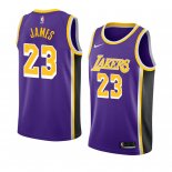 Camiseta Lakers Lebron James Statement 2018-19 Violeta