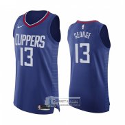 Camiseta Los Angeles Clippers Paul George NO 13 Icon 2020-21 Autentico Azul