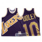 Camiseta Los Angeles Lakers Jared Dudley Mitchell & Ness Big Face Violeta