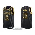 Camiseta Los Angeles Lakers Kendrick Nunn NO 12 Mamba 2021-22 Negro