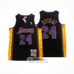 Camiseta Los Angeles Lakers Kobe Bryant NO 24 Mitchell & Ness 2009-10 Negro