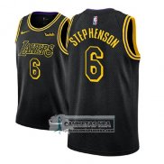 Camiseta Los Angeles Lakers Lance Stephenson Ciudad 2018 Negro
