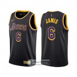 Camiseta Los Angeles Lakers LeBron James Earned 2021-22 Negro