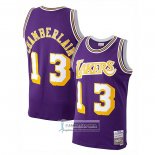 Camiseta Los Angeles Lakers Wilt Chamberlain Mitchell & Ness 1971-72 Violeta