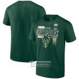 Camiseta Manga Corta Milwaukee Bucks 2024 Central Division Champions Verde