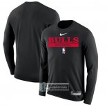 Camiseta Manga Larga Chicago Bulls Practice Performance 2022-23 Negro