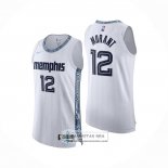 Camiseta Memphis Grizzlies Ja Morant NO 12 Ciudad Authentic 2025-26 Blanco
