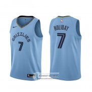 Camiseta Memphis Grizzlies Justin Holiday Statement Azul