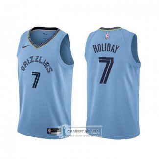 Camiseta Memphis Grizzlies Justin Holiday Statement Azul