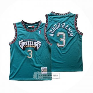Camiseta Memphis Grizzlies Shareef Abdur-Rahim NO 3 Mitchell & Ness 1996-97 Verde