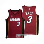 Camiseta Miami Heat Dwyane Wade NO 3 Statement 2020-21 Rojo