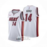 Camiseta Miami Heat Tyler Herro NO 14 Association 2024-25 Blanco