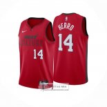 Camiseta Miami Heat Tyler Herro NO 14 Ciudad 2024-25 Rojo