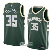 Camiseta Milwaukee Bucks Mirza Teletovic Icon 2018 Verde