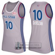 Camiseta Mujer All Star 2017 Derozan Raptors Gris