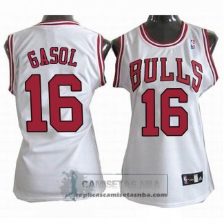 Camiseta Mujer Bulls Gasol Blanco