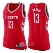 Camiseta Mujer Rockets James Harden Icon 2017-18 Rojo