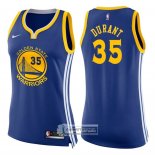 Camiseta Mujer Warriors Kevin Durant Icon 2017-18 Azul