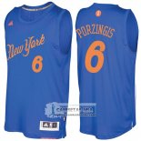 Camiseta Navidad Knicks Kristaps Porzingis 2016 Azul